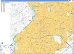 Sandy Springs Wall Map Basic Style 2026